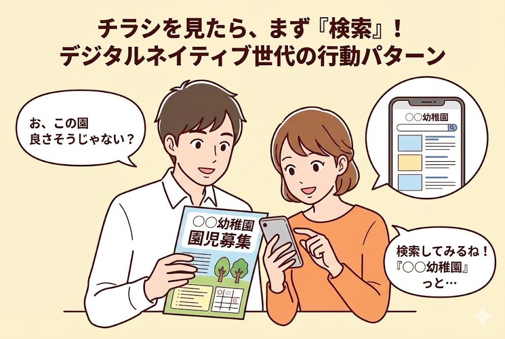 チラシを見たらまず「検索」！