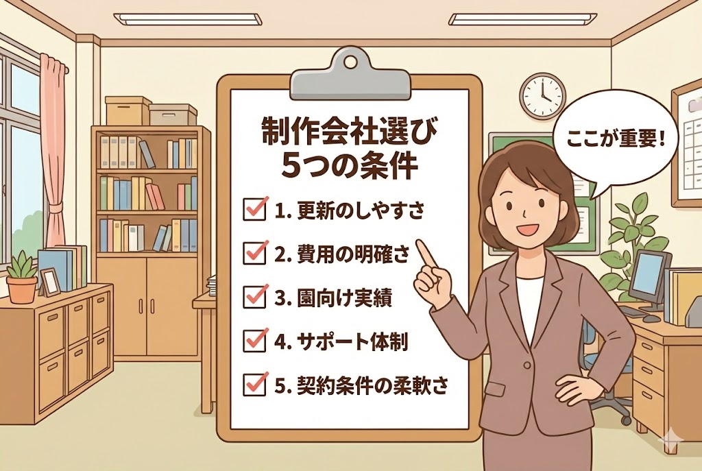 制作会社選びのチェックリスト例