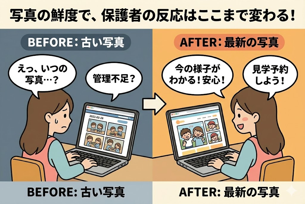 写真と文章のバランスを考慮したページ例